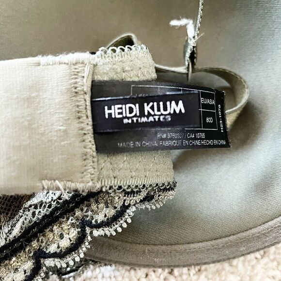 Heidi Klum Intimates Margaux Balconette Contour Bra Green Sz 36D Lace H23-1076 - Picture 9 of 10